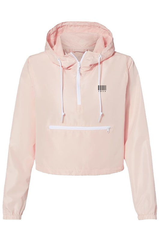 FRSH Grl Lightweight Pullover Crop Windbreaker