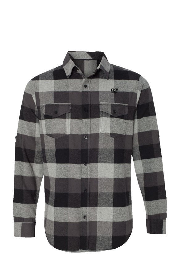 FRSH Long Sleeve Flannel Grey And Black