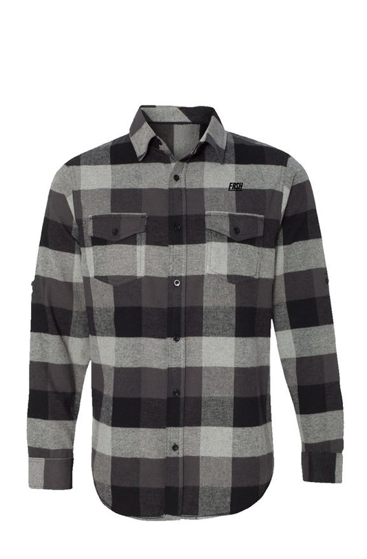 FRSH Long Sleeve Flannel Grey And Black
