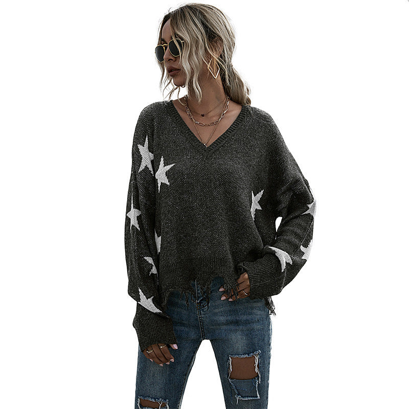 SupaStar FRSH Grl Leisure V Neck Long Sleeve Shirt