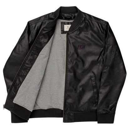 FRSH Leather Bomber Jacket