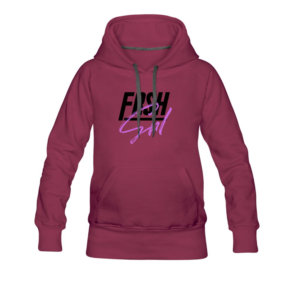 FRSH Grl Hoodie - burgundy