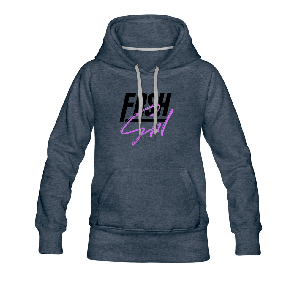 FRSH Grl Hoodie - heather denim