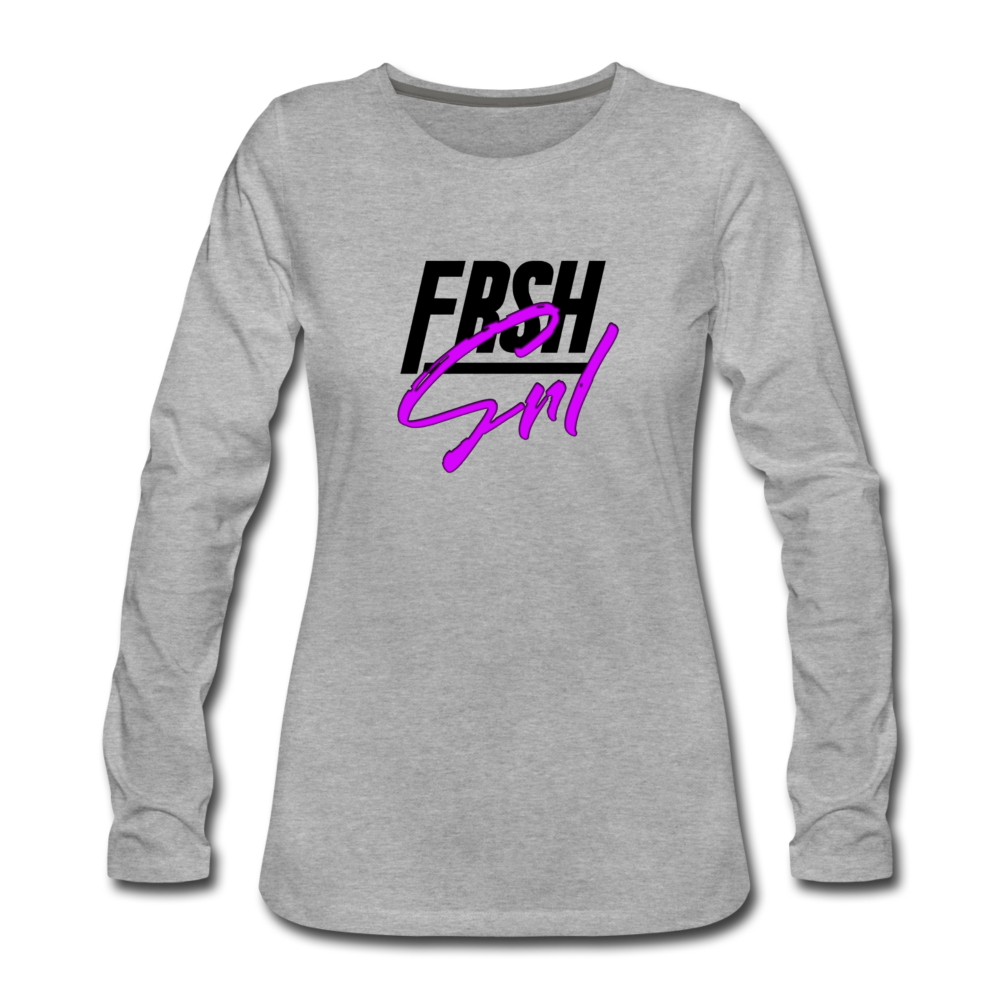 Frsh Grl Long Sleeve T-Shirt - heather gray