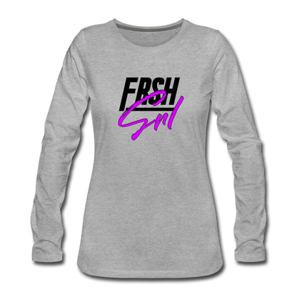 Frsh Grl Long Sleeve T-Shirt - heather gray