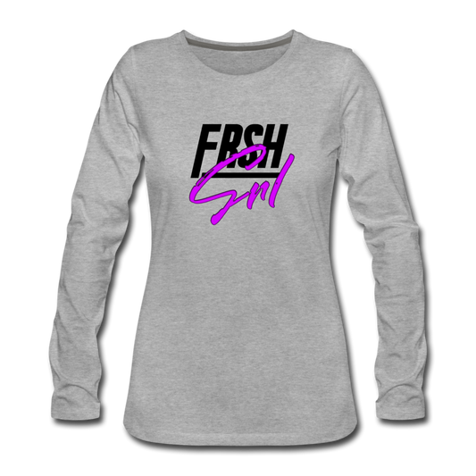 Frsh Grl Long Sleeve T-Shirt - heather gray