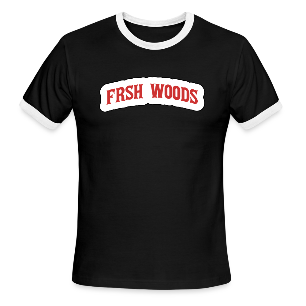 FRSH Woods Ringer T-Shirt - black/white